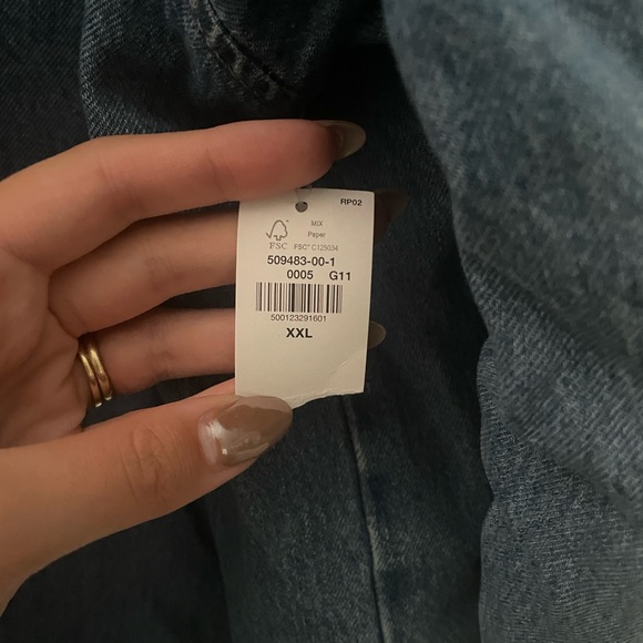 Old navy boyfriend button-down jean tunic - Picture 3 of 4